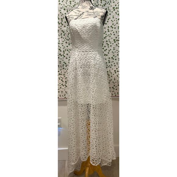 NWT! Keepsake Midnight Hour Strapless Lace Hi-Low Dress - Picture 1 of 7